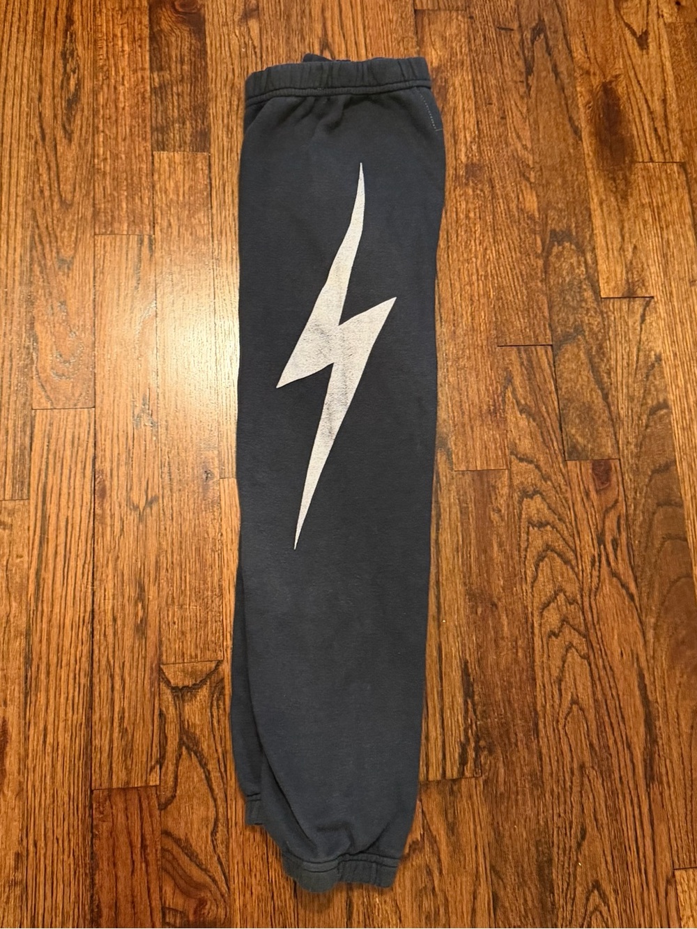 Aviator Nation Black Kids Joggers with White Side Bolt - Picture 2 of 3